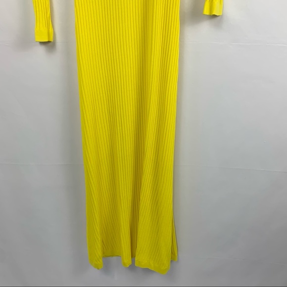 NWT Dodo Bar Or Sara Long Sleeve Open Back Knit Maxi Dress Yellow - Picture 5 of 12
